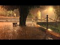 Fall Asleep Faster with Sweet Rain Sound in Park at Night - Nature Sounds for Sleeping - Relaxing