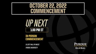 Purdue Global October 2022 InPerson Commencement