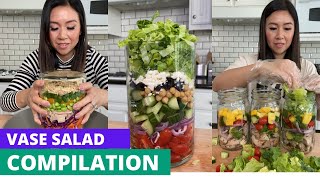 Mediterranean Salad, Asian Chicken Salad and Mango Chicken Salad