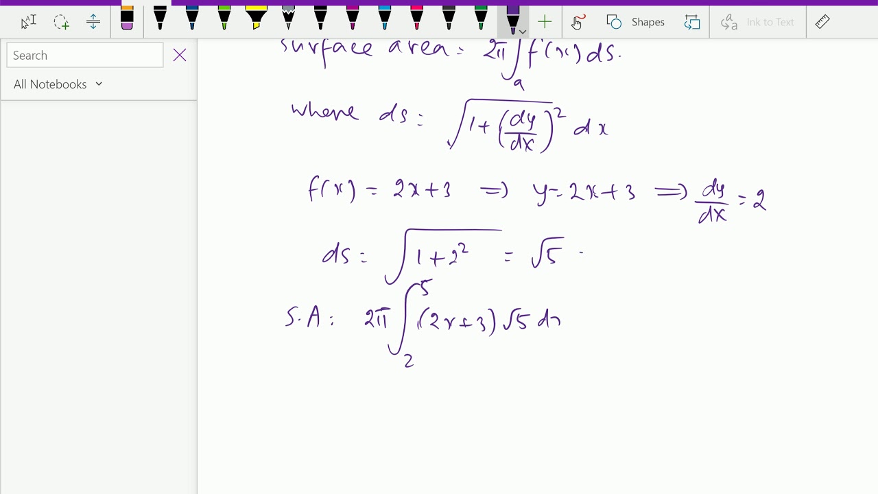 Integration : - ( Area of surface of revolution ; Solving problem ) - 123.