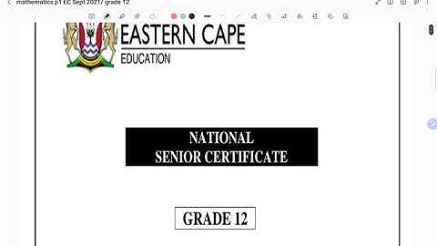 Mathematics paper1 grade 12 / Sept 2021 EC (exam revision)@zamokuhlemakhamba