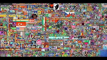 r/place 2022 - First 48 Hours Timelapse
