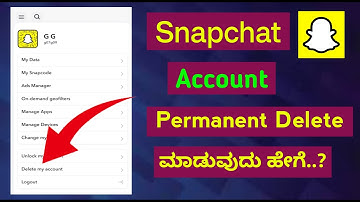 How To Delete Snapchat Account Permanently 2024 | Kannada | Deactivate Snapchat Account |