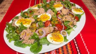 Самый популярный и вкусный салат Лазурного побережья «Нисуаз». Легкий салат на Праздничный стол.