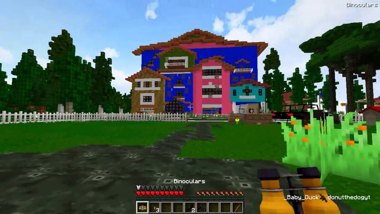 Minecraft HELLO NEIGHBOUR   BABY DUCK TURNS INTO THE NEIGHBOUR   Donut the Dog Minecraft Roleplay