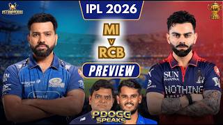 BATTLE OF THE GIANTS! | MI vs RCB Preview: Kohli vs Bumrah at Wankhede! | Pdoggspeaks