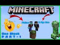 Minecraft one block fun gameplay in tamil part  1  earth gamer vs kutty earth   minecraft pe