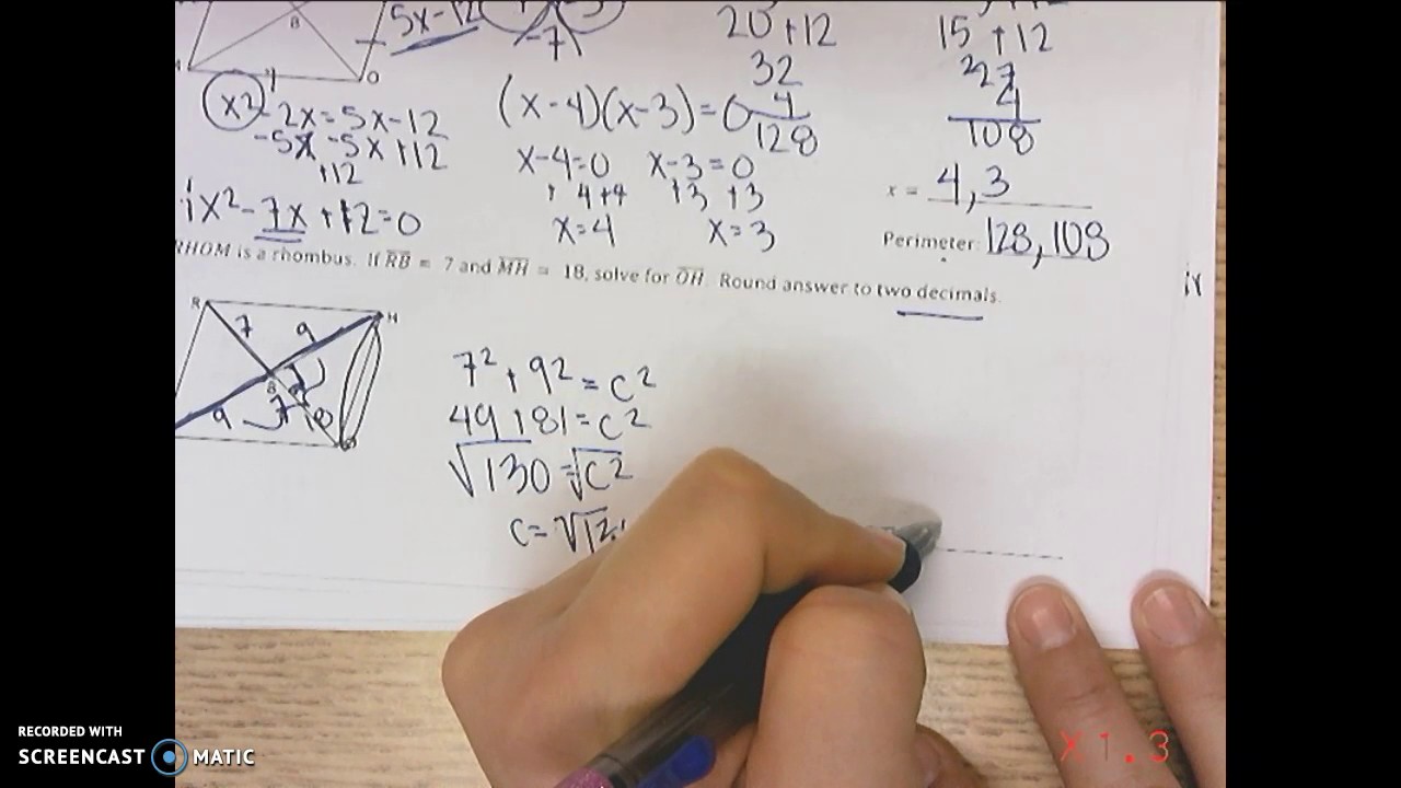 Geometry Fall Final Exam Chapter 6 65 72 YouTube