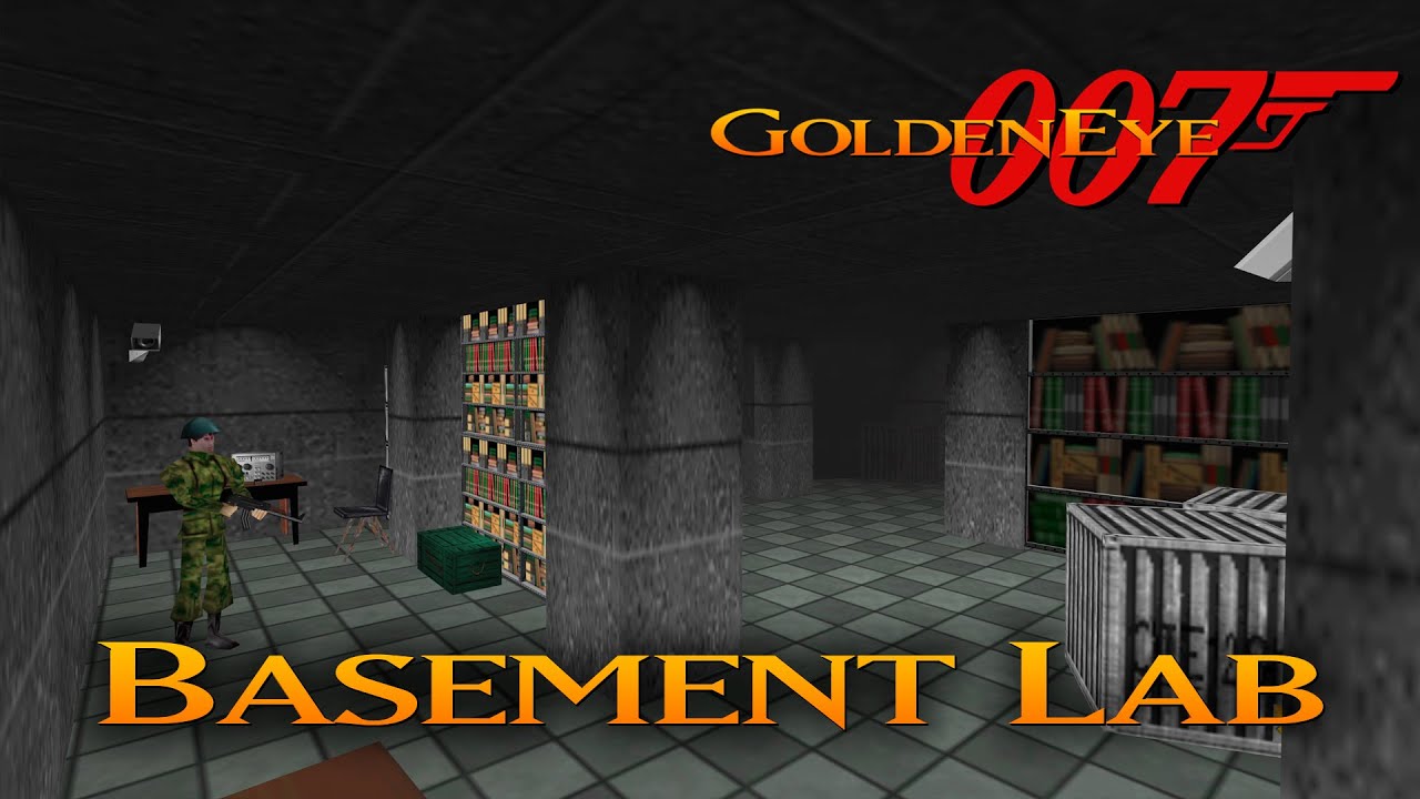 GoldenEye 007 N64 - Basement Lab - 00 Agent (Custom level)