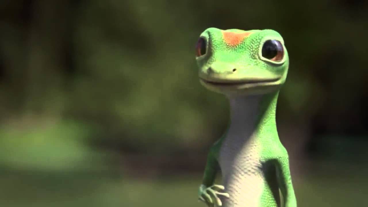 GEICO Gecko Laughing Fit Commercial ~ Gecko Behind the ...