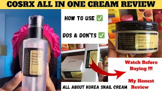 COSRX REVIEW: Snail Mucin 96 Power Essence | COSRX Advance Snail 92 All In One Cream review