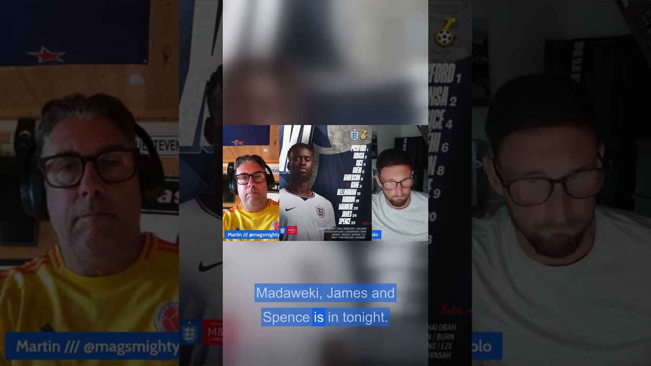England's starting XI revealed — first reactions