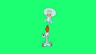 Squidward: blinking in disbelief and shock - SpongeBob - Green Screen