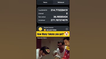 Hamster kombat airdrop tokens distribution #shortvideo #popular #trending