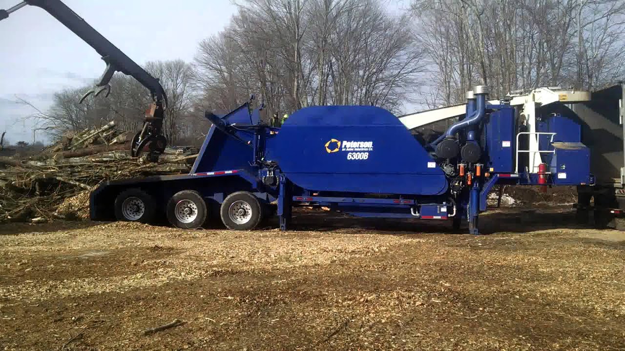 Peterson prototype 6300 wood chipper YouTube