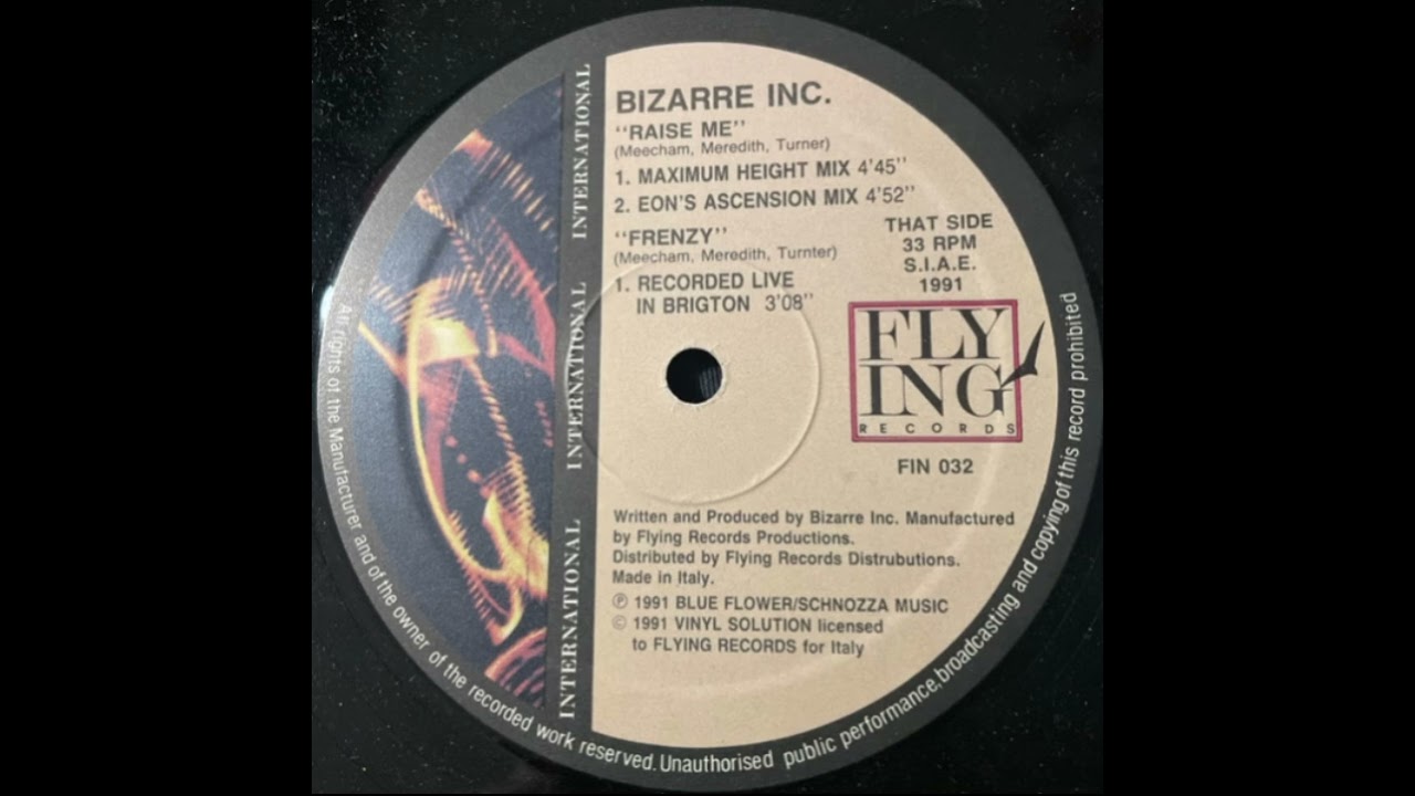 Bizarre Inc. - Raise Me (Eon's Ascension Mix) - (Such A Feeling / Raise Me)