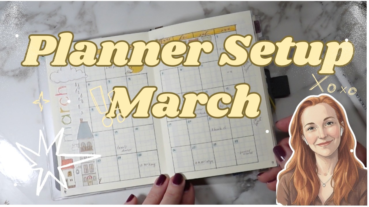 March 2026 Plan With Me | A6 Midori MD Planner + Cocoa Daisy Journaling Kit