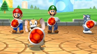 Mario Party 9 MiniGames - Mario Vs Luigi Vs Tom Vs Jerry (Master Difficulty)