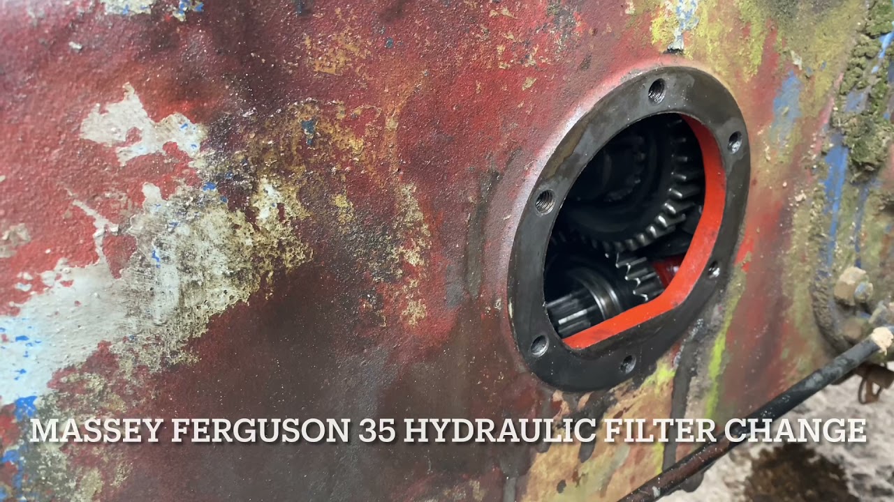 Massey Ferguson 35 Hydraulic Filter Change Youtube