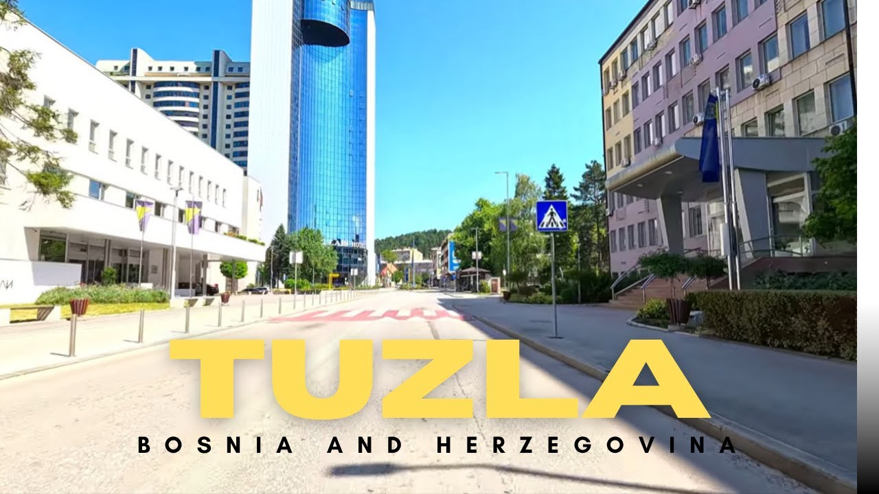 Вождение в Тузле, Босния и Герцеговина 🇧🇦 Живописная экскурсия по городу в 4K 🚗