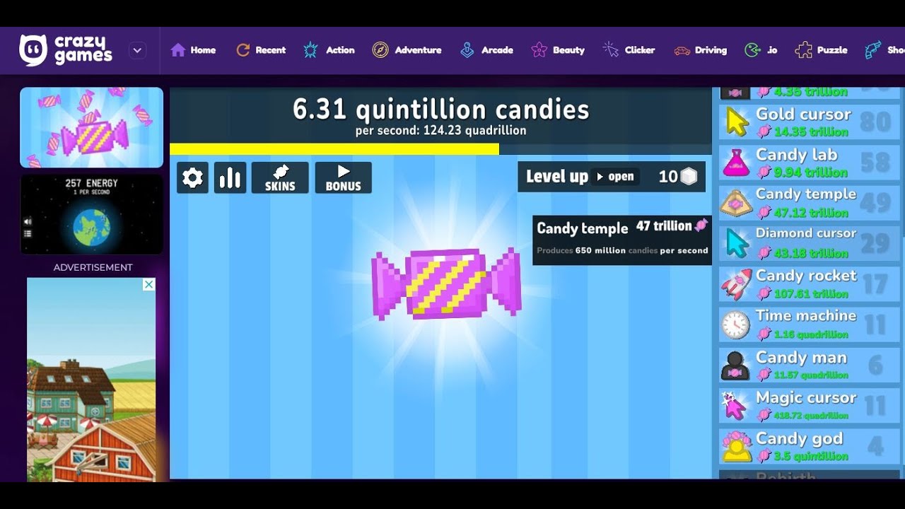 Candy Clicker 2 Unblocked - Play Online on IziGames