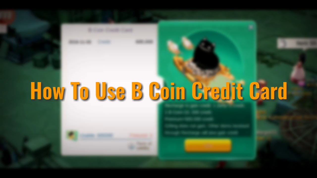 how to use b coin credit card