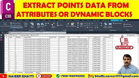 Extract Points Data from Attributes or Dynamic Blocks in AutoCAD Civil 3d | Export Block Reference