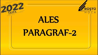 ALES-PARAGRAF-2 / RÜŞTÜ HOCA
