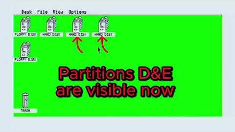 Atari ST - SD4ST - Putting HDD Partition icons on the desktop
