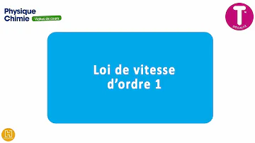 Comment déterminer si une réaction est d'ordre 1 ?