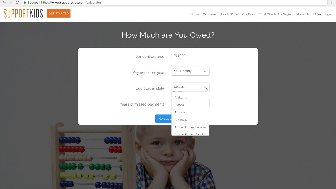 Supportkids Calculator
