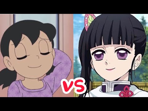 しずかちゃんVS栗花落カナヲ　空飛ぶうす手のじゅうたん【きめつのやいば】【ドラえもん】