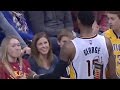 Paul George Ejected After Hitting Fan In Face with Ball