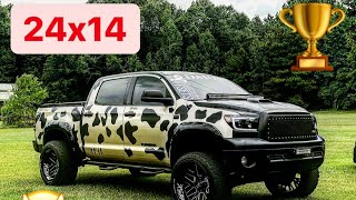 2013 Toyota Tundra on 24x14 !! Lifted Trucks | Squatted trucks | Sema Trucks | 26x14 | 24x14 | Vlog