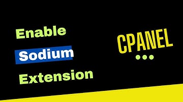 How to enable sodium php extensions in cpanel