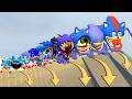 BIG TOWER SKY ALL SHIN SONIC TAPES EXE AND SEA EATER SONIC FAMILY SPARTAN KICKING in Garry's Mod