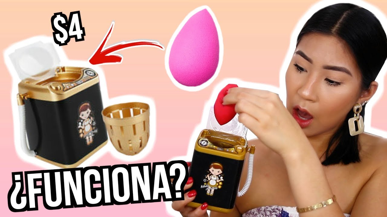 PROBANDO FAMOSA LAVADORA DE BEAUTY BLENDER Y BROCHAS.. FUNCIONA?! YouTube