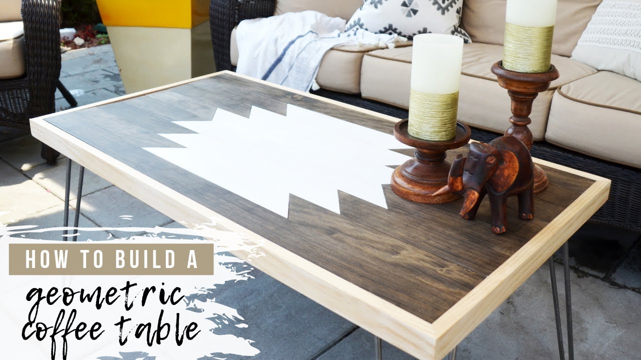 Diy Geometric Wood Art Table How To Make A Coffee Table Youtube