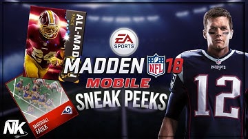 MADDEN MOBILE 18 SNEAK PEEKS!! PACK OPENING AND NEW LIVE CARDS!!
