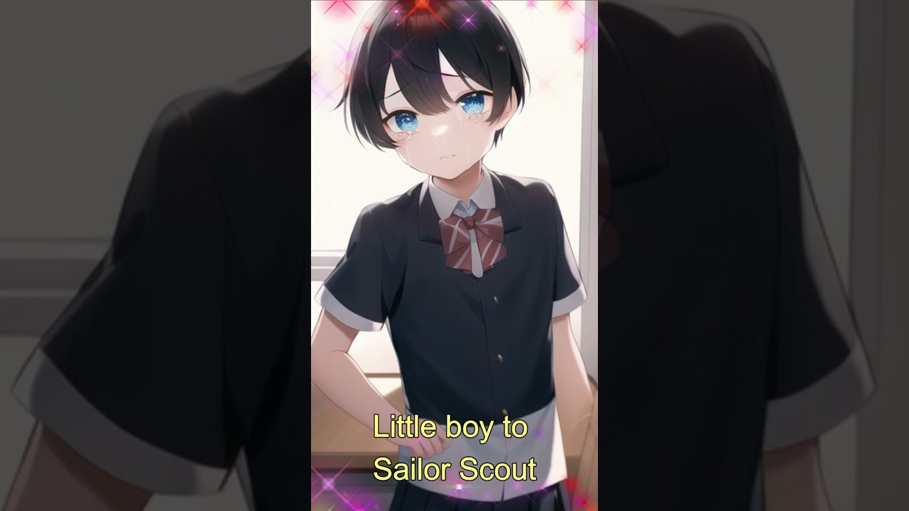 Boy became SAILOR SCOUT TG TF #shorts #genderbender #genderswap #genderbend #anime #bodyswap