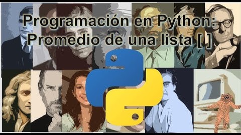 Programación en Python || Promedio de una lista.