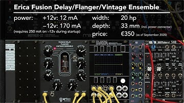 Erica Fusion Delay/Flanger/Vintage Ensemble (LMEE)