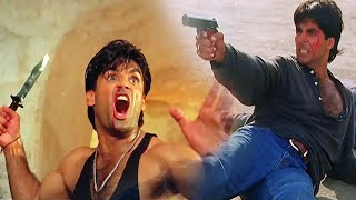 Akshay Kumar - Suniel Shetty Zabardast Action | Climax Scene - Naseeruddin Shah | Raveena T | Mohra
