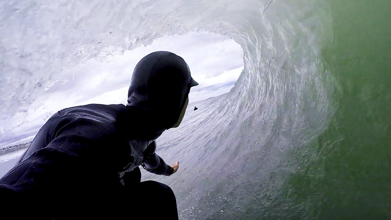 POV BARRELS // Surfing Wrightsville Beach, NC