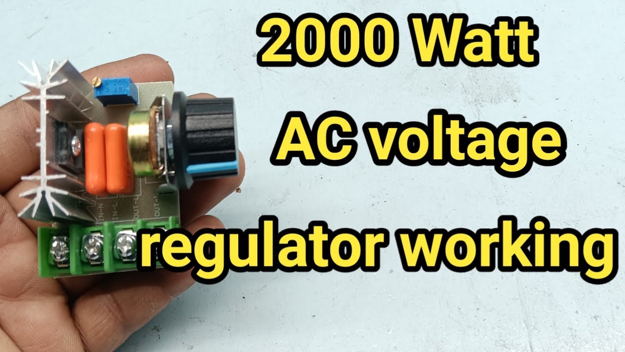 2000 Watt AC voltage regulator working. AC volt dimmer. Fen regulator 