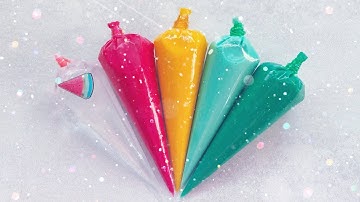 Watermelon Slime🍉/Making Glossy Slime with Piping Bags/Most Satisfying Slime Videos 2020/ASMR SLIME