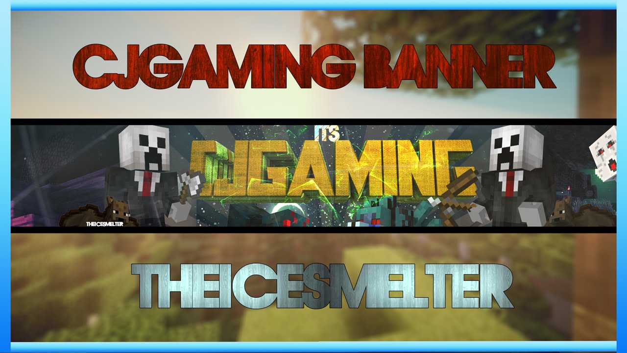 Minecraft |Youtube | Channel Banner | Speed Art | CJGaming - YouTube
