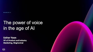 AWS re:Invent 2024 - The power of voice in the age of AI (MAM209)