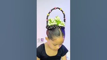 Penteado Maluco de Cesta de Flores 🌸