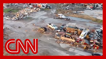 Drone footage shows 